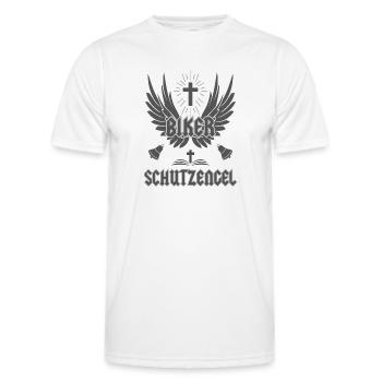 Schutzengel für Biker - Männer Funktions-T-Shirt - Weiß - Vorne - AI Model Male 178 dark (178cm)