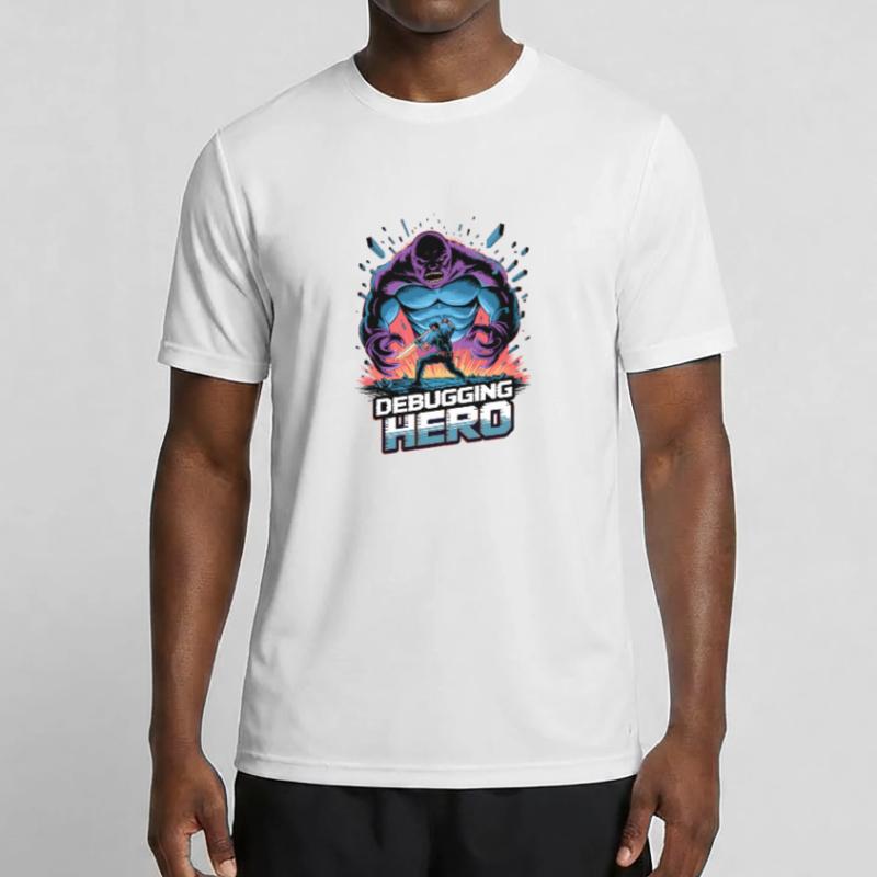 Debugging Hero – Epischer Kampf gegen Code-Monster Männer Funktions-T-Shirt