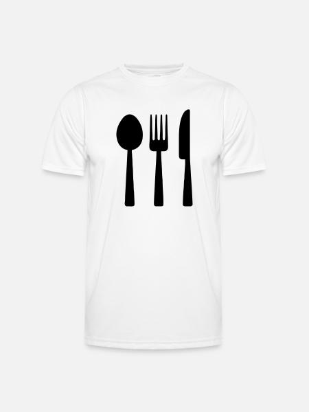 Couverts de table - T-shirt sport Homme - blanc
