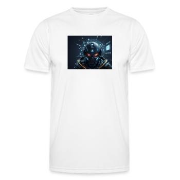 Synthèse de l’avenir de la technologie - T-shirt sport Homme - blanc - Devant - AI Model Male 178 dark (178cm)