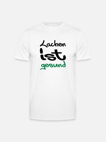 lachen ist gesund - Männer Funktions-T-Shirt - Weiß