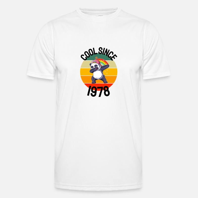 Cool Since 1978 Retro Dabbing Panda 44th Birthday - Men's Functional T-Shirt - white