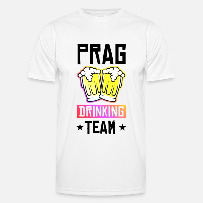Prague Drinking Team - Men's Functional T-Shirt - white