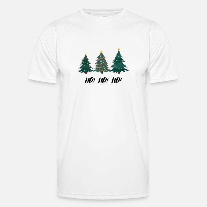 HOHOHO Christmas tree - Men's Functional T-Shirt - white