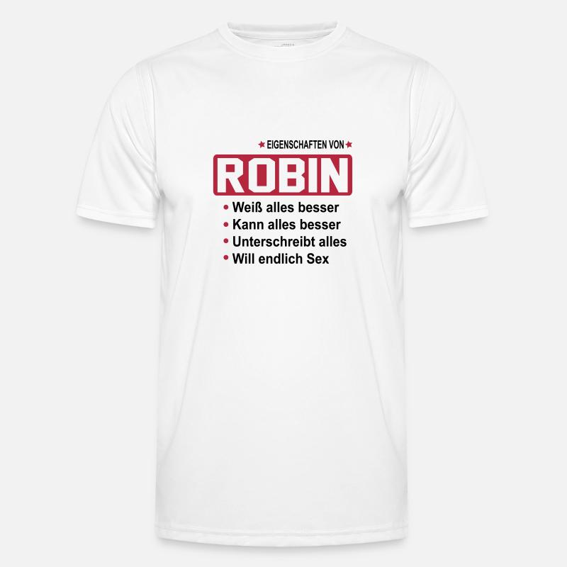 robin - Männer Funktions-T-Shirt - Weiß