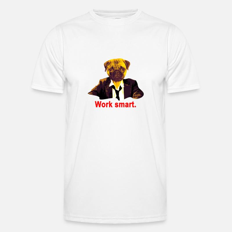 work smart mops - Männer Funktions-T-Shirt - Weiß