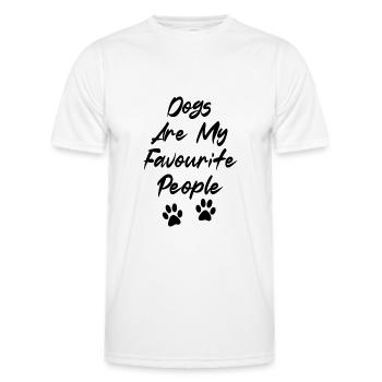 Dog man - Men's Functional T-Shirt - white - Front - AI Model Male 178 dark (178cm)