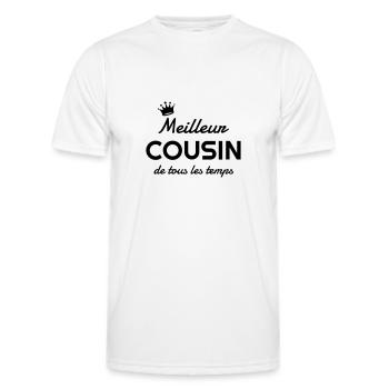 Onkel / Tante / Vetter / Cousin / Kusine - Männer Funktions-T-Shirt - Weiß - Vorne - AI Model Male 178 dark (178cm)