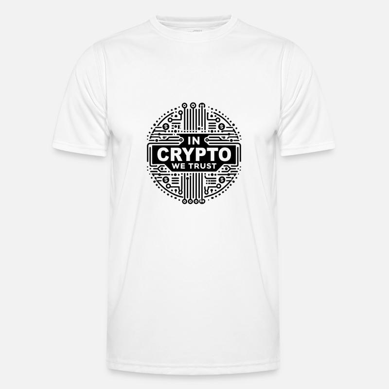 Crypto Bitcoin are decentralization blockchain - Men's Functional T-Shirt - white