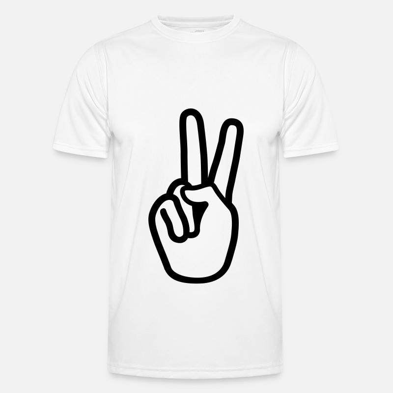 Hand Peace Männer Funktions-T-Shirt