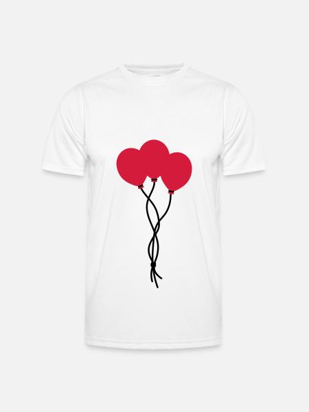 Røde balloner / røde balloner / balloner rouge - Funktionsshirt til herrer - hvid
