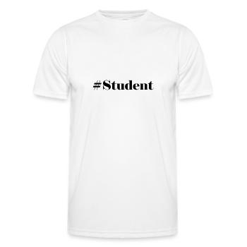 #Student logo - T-shirt sport Homme - blanc - Devant - AI Model Male 178 dark (178cm)