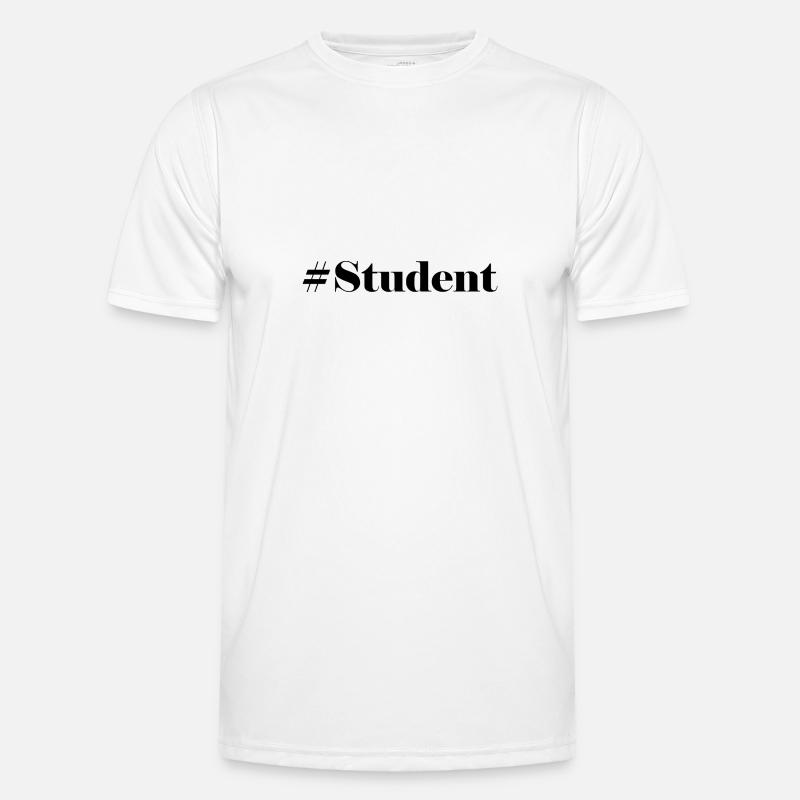 #Student Logo - Männer Funktions-T-Shirt - Weiß