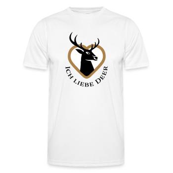Deer - Männer Funktions-T-Shirt - Weiß - Vorne - AI Model Male 178 dark (178cm)