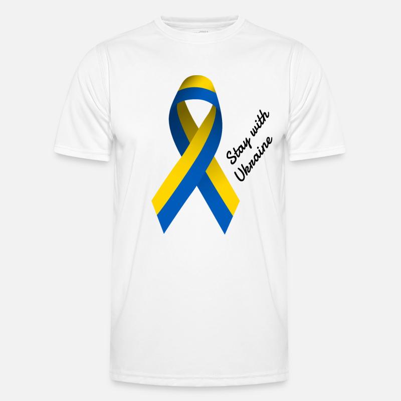 stay with ukraine - Peace loop - Men's Functional T-Shirt - white