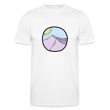 circle hills - Männer Funktions-T-Shirt - Weiß - Vorne - AI Model Male 178 dark (178cm)