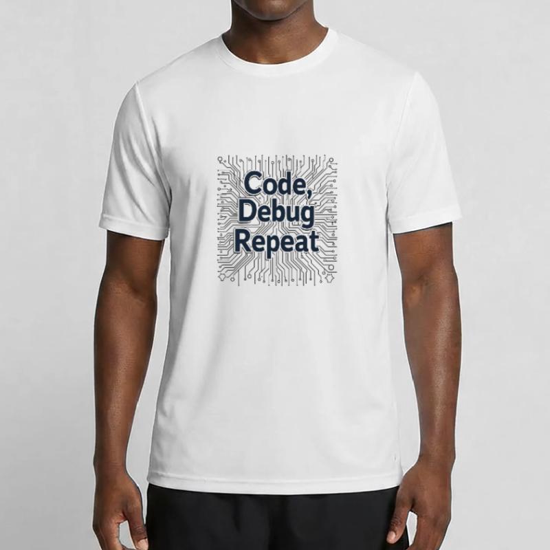 Code Debug Repeat - Software Engineer Männer Funktions-T-Shirt