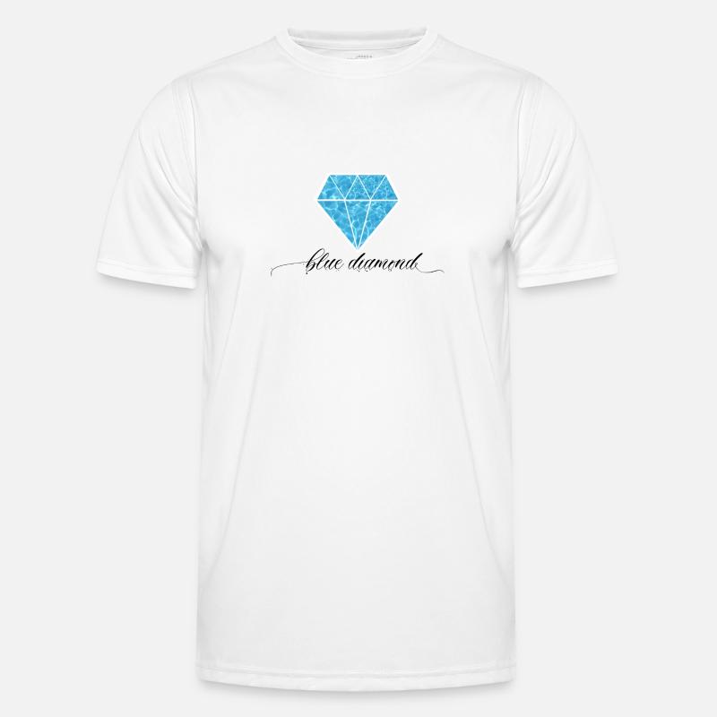Blue Diamond - Blauer Diamant - Men's Functional T-Shirt - white