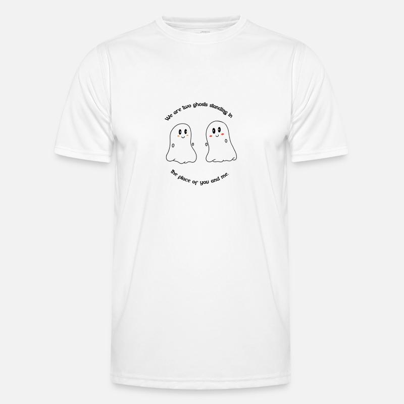 two ghosts final - Men's Functional T-Shirt - white