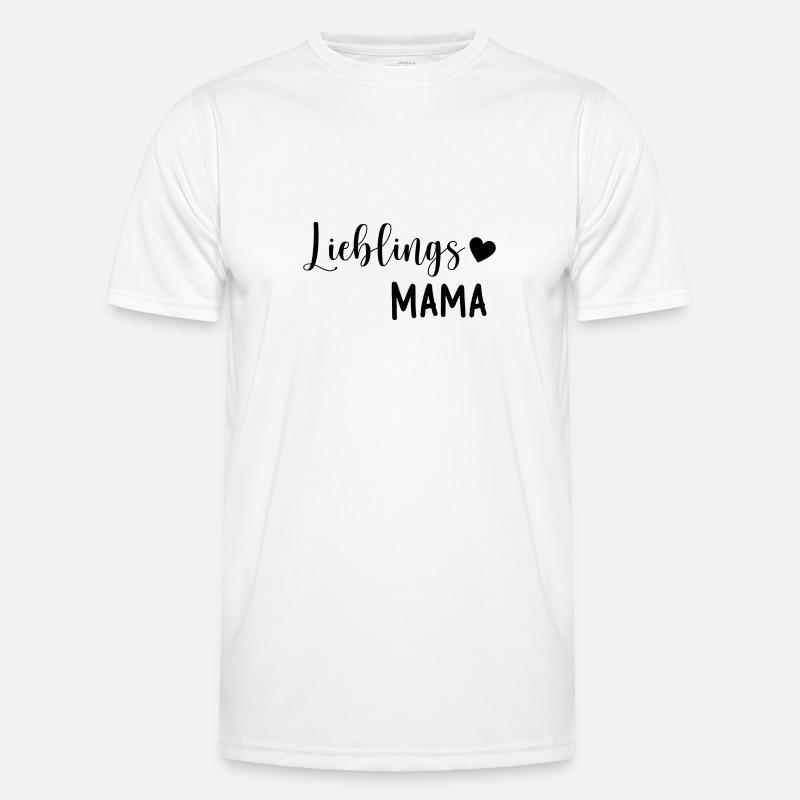 Lieblings Mama Geschenkidee - Männer Funktions-T-Shirt - Weiß