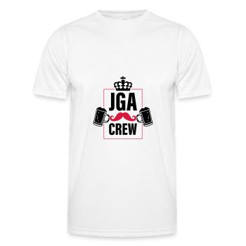 Bachelor Party Jga Crew Saying - Men's Functional T-Shirt - white - Front - AI Model Male 178 dark (178cm)