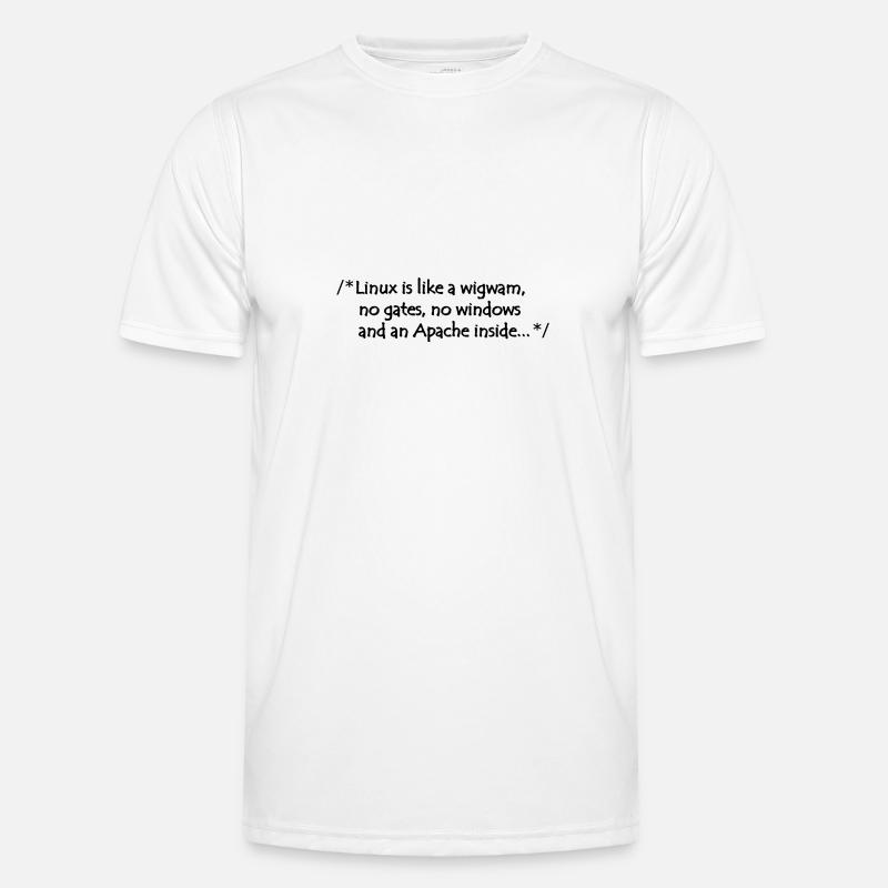 Linux is like a wigwam Men's Functional T-Shirt