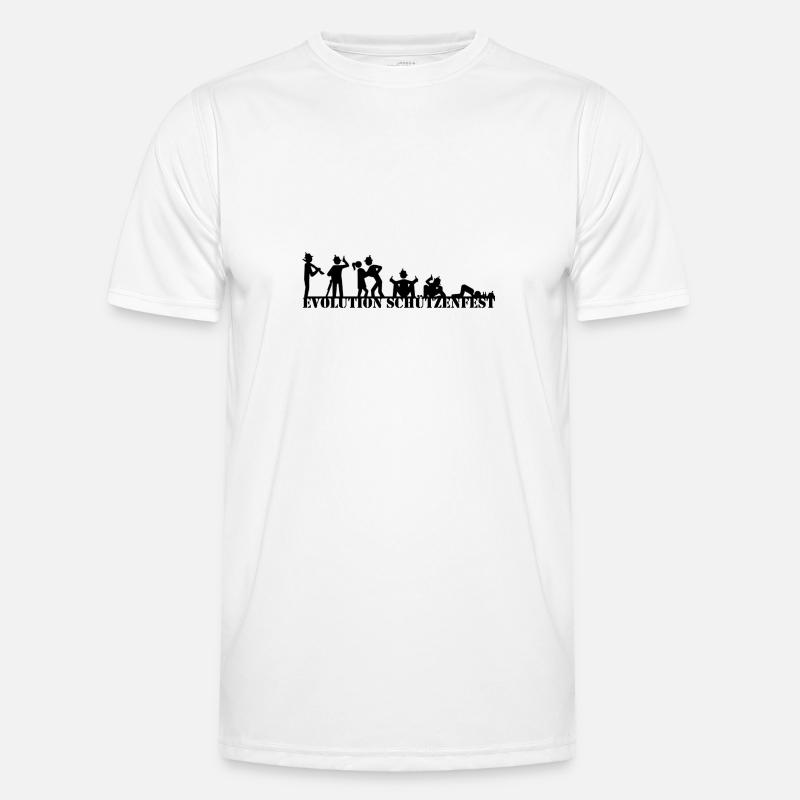 Evolution Schützenfest - Männer Funktions-T-Shirt - Weiß