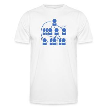 Crazy organization chart - all right? - Men's Functional T-Shirt - white - Front - AI Model Male 178 dark (178cm)