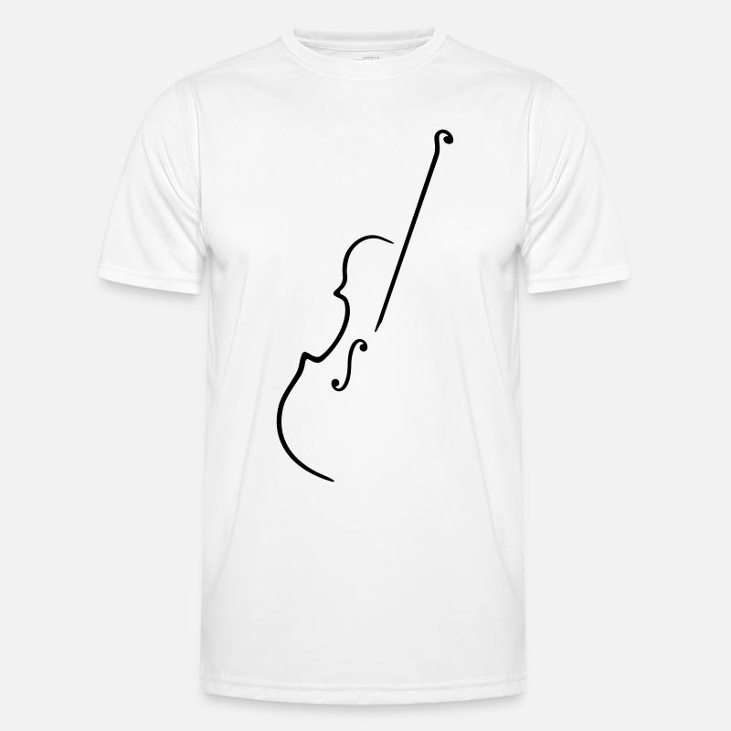 halbe Geige half - Männer Funktions-T-Shirt - Weiß