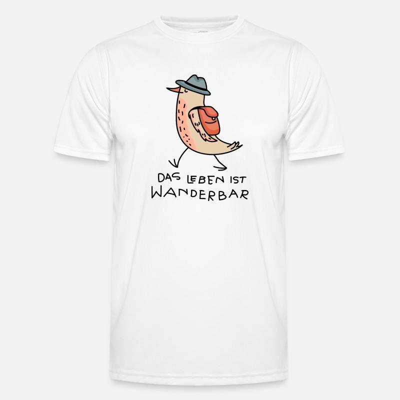 Vogel Wanderer lustig Männer Funktions-T-Shirt