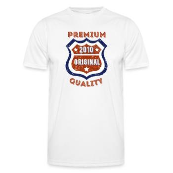 Qualité premium 2010 - T-shirt sport Homme - blanc - Devant - AI Model Male 178 dark (178cm)