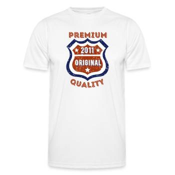 Qualité premium 2011 - T-shirt sport Homme - blanc - Devant - AI Model Male 178 dark (178cm)
