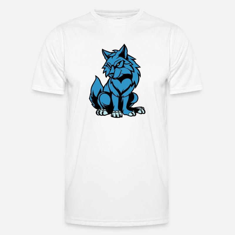 wolf comic tier Männer Funktions-T-Shirt