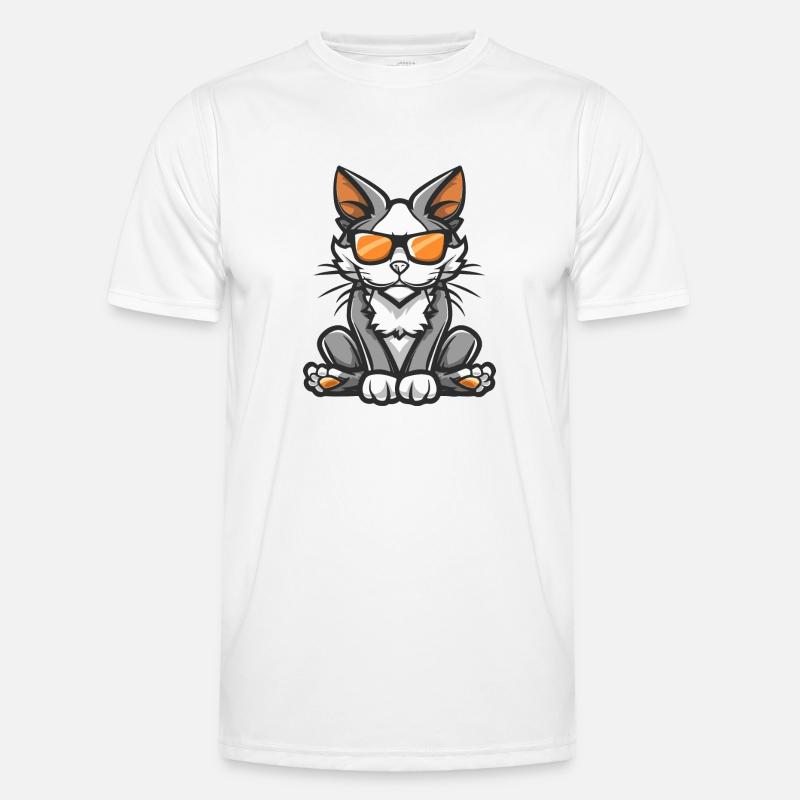 Katze Cool Comic Männer Funktions-T-Shirt