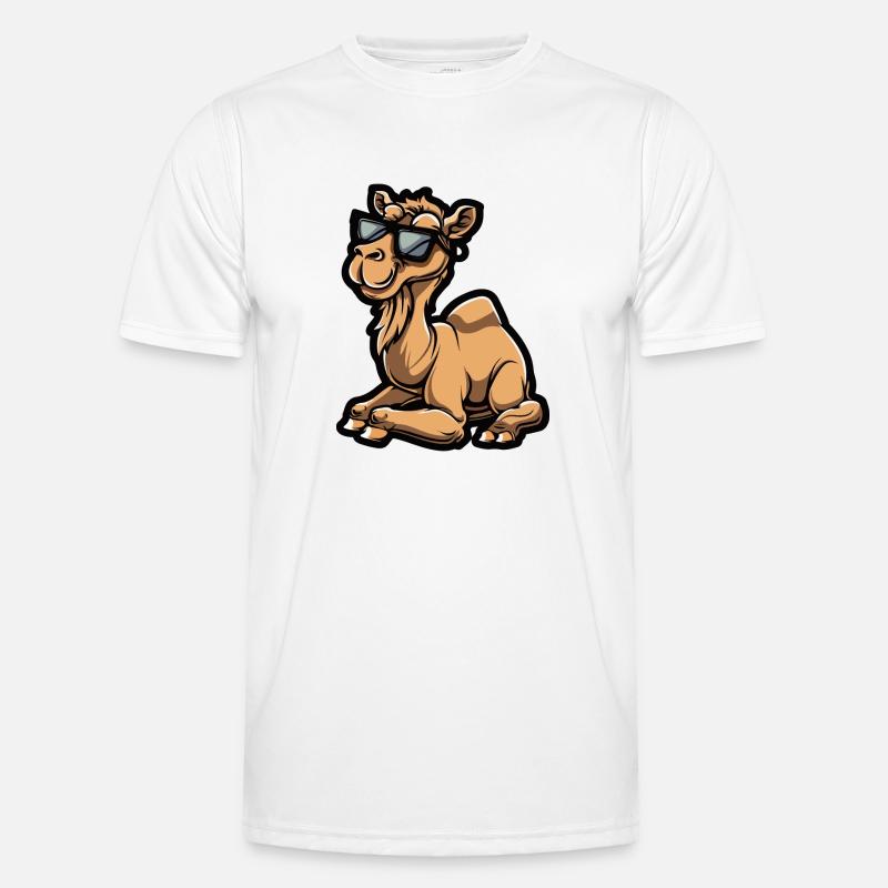 Kamel Cool Comic - Männer Funktions-T-Shirt - Weiß