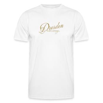 Dresden Florence on the Elbe: Calligraphic Elegance & Culture - Men's Functional T-Shirt - white - Front - AI Model Male 178 dark (178cm)