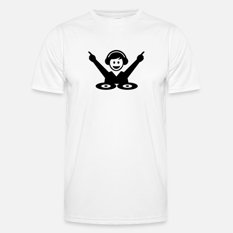 DJ - Männer Funktions-T-Shirt - Weiß