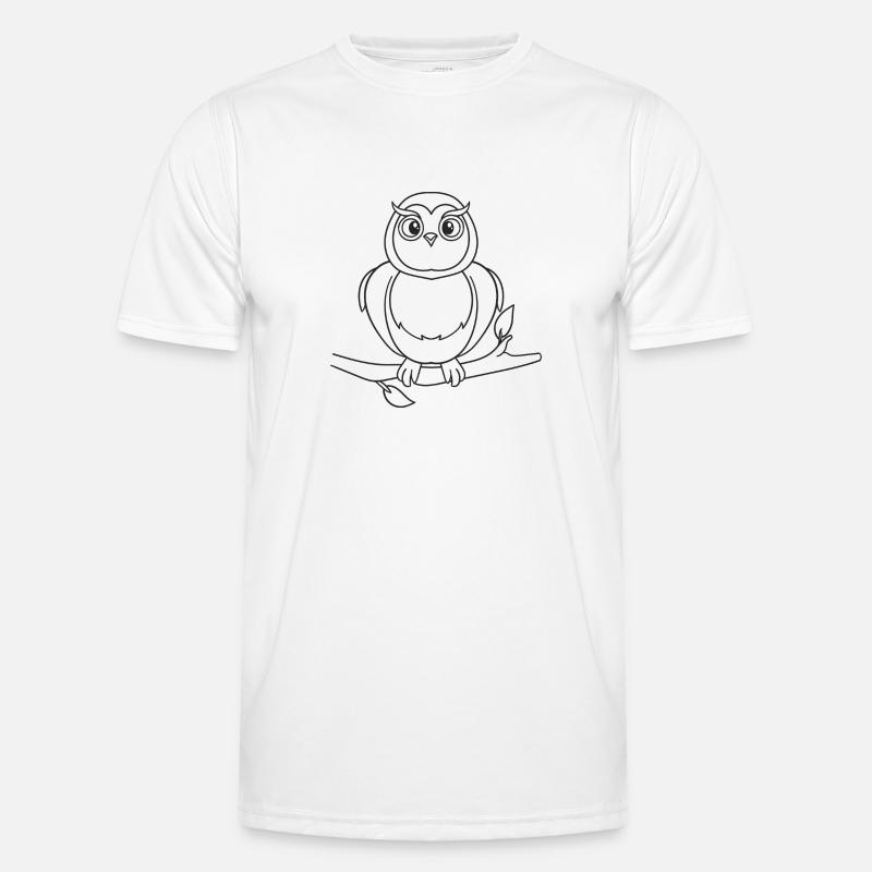 Eule, Vogel, Geschenk, Geschenkidee - Männer Funktions-T-Shirt - Weiß