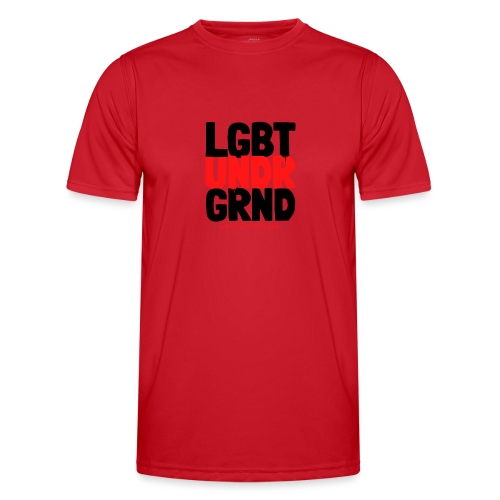 LGBT UNDRGRND LOGO RED - Men's Functional T-Shirt