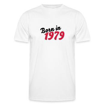 Born in 1979 - Männer Funktions-T-Shirt - Weiß - Vorne - AI Model Male 178 dark (178cm)