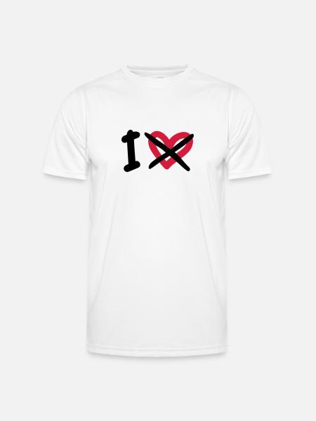 I Hate - Männer Funktions-T-Shirt - Weiß