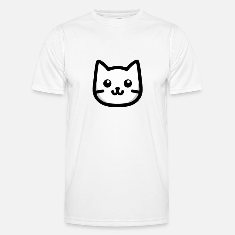 Einfaches Katzendesign Männer Funktions-T-Shirt