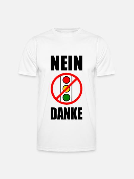 ampel nein danke - Männer Funktions-T-Shirt - Weiß