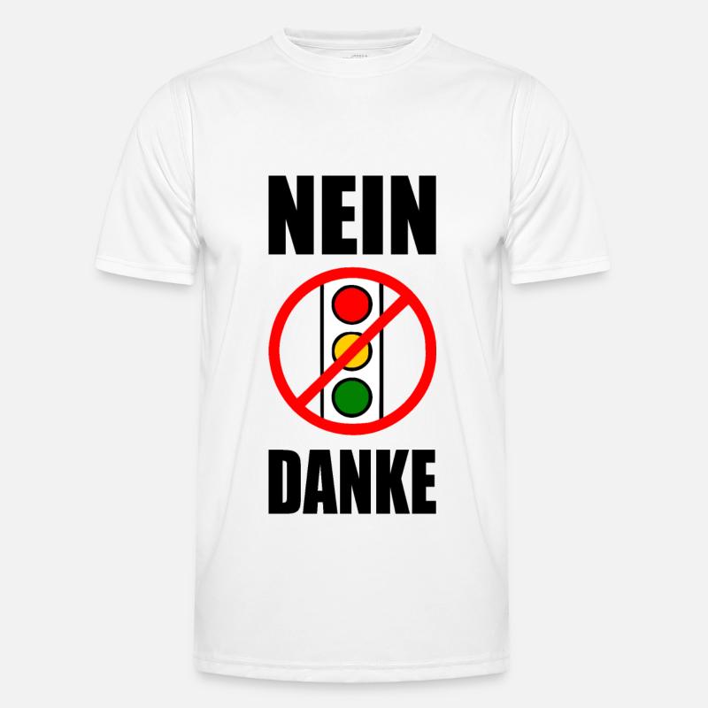 ampel nein danke - Männer Funktions-T-Shirt - Weiß