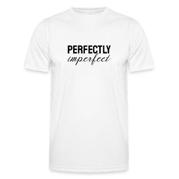 Parfaitement imparfait - T-shirt sport Homme - blanc - Devant - AI Model Male 178 dark (178cm)