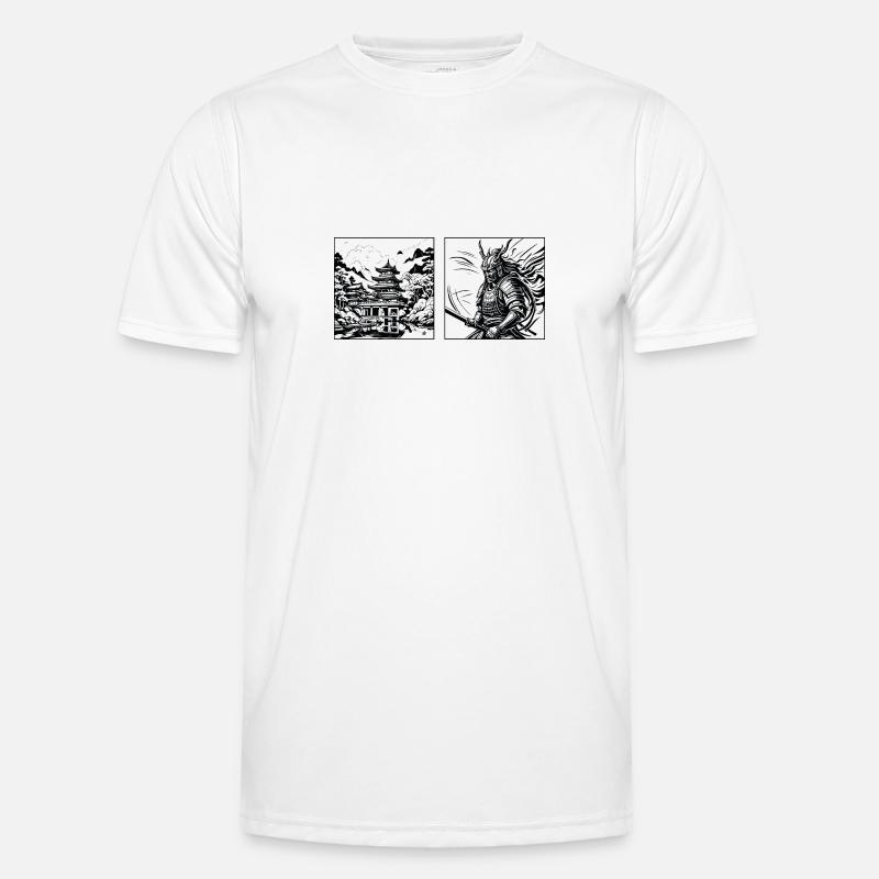 Tempel der Samurai Männer Funktions-T-Shirt