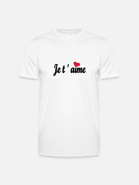 Je t 'aime - Men's Functional T-Shirt - white