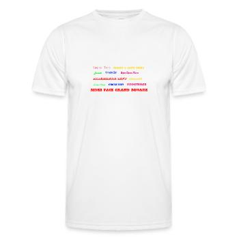 Square Dance Figuren - Männer Funktions-T-Shirt - Weiß - Vorne - AI Model Male 178 dark (178cm)