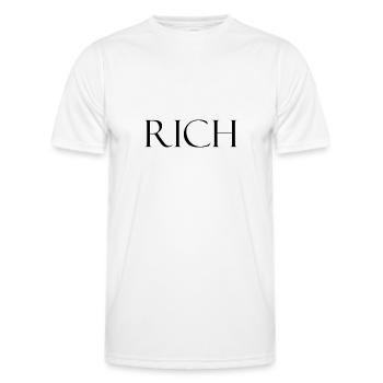 RICH Design - Lifestyle - Männer Funktions-T-Shirt - Weiß - Vorne - AI Model Male 178 dark (178cm)