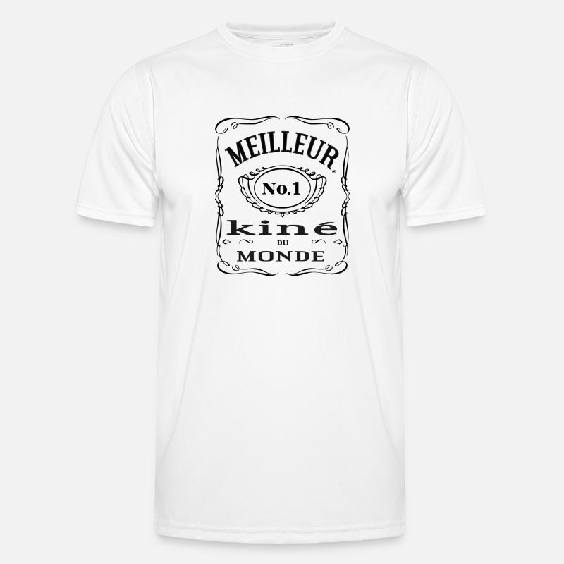Meilleur kiné du monde - Männer Funktions-T-Shirt - Weiß